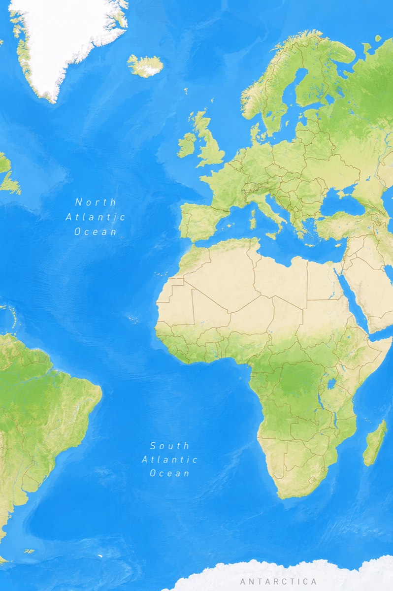 A map of the world